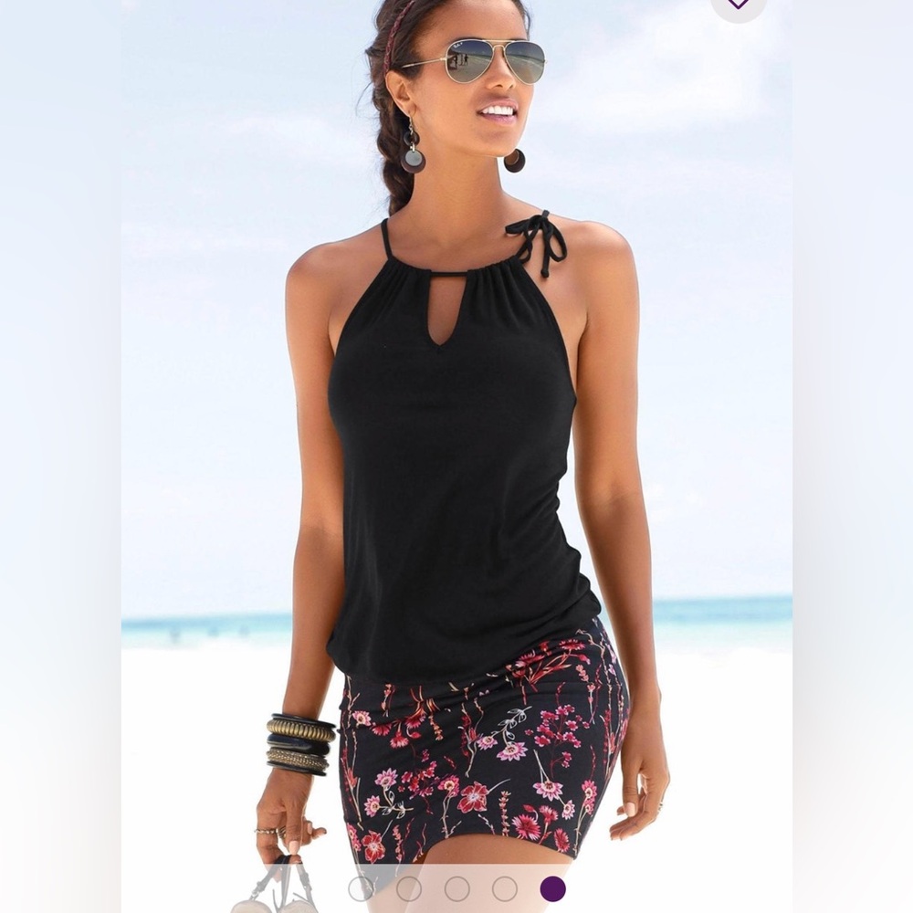 Elegant Black Halter Dress